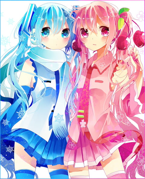 Miku，初音未来，雪Miku ，樱Miku