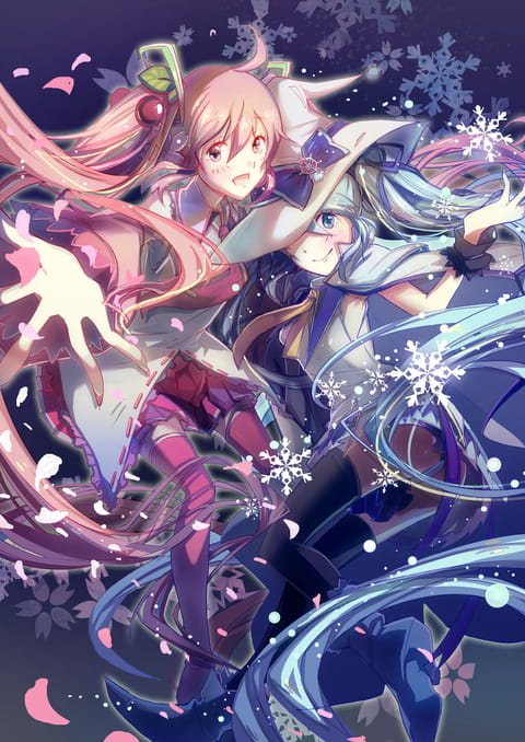 Miku，初音未来，雪Miku ，樱Miku