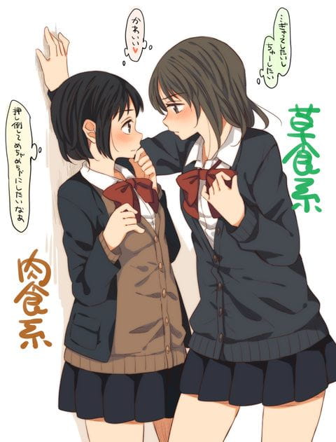 【图趣】[前辈今天的胖次是什么颜色啊！] 壁咚再来の百合版