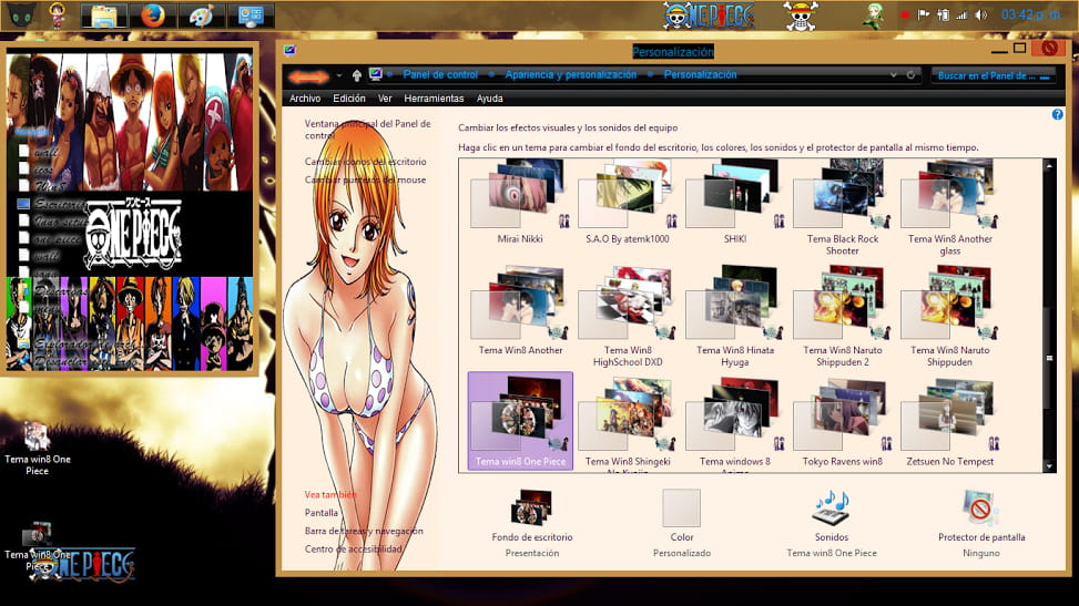 win8.1主题 电脑主题 萌娘资源 海贼王 one piece