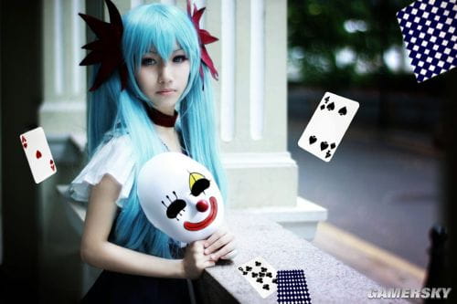 初音 小丑面具 cos cosplay 黑化初音 面具初音 萌娘