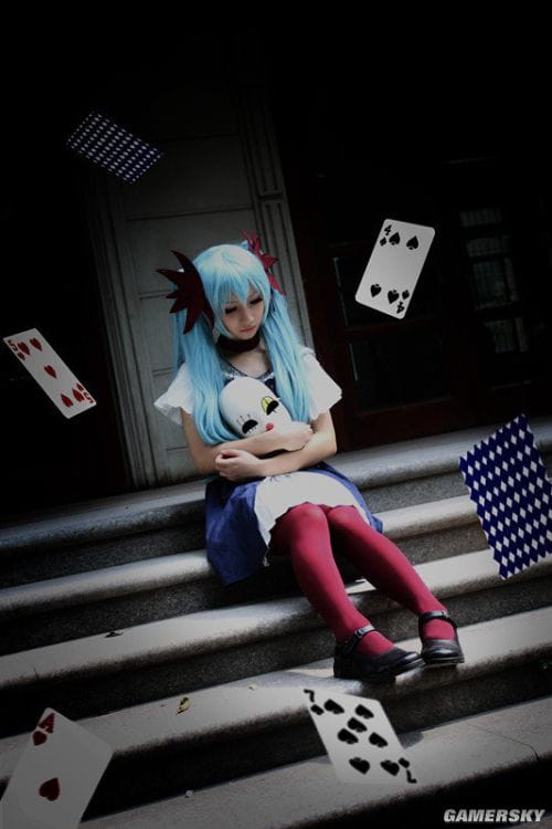 初音 小丑面具 cos cosplay 黑化初音 面具初音 萌娘