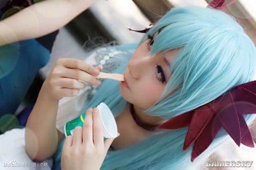 初音 小丑面具 cos cosplay 黑化初音 面具初音 萌娘