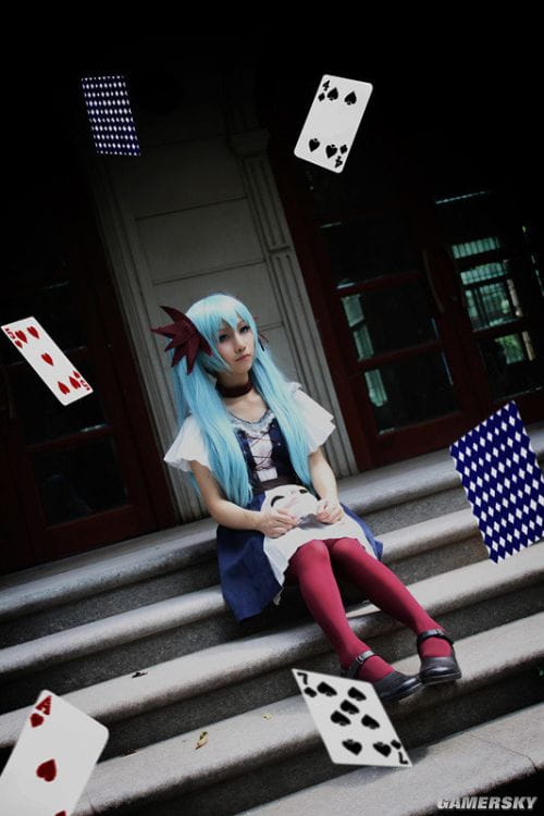 初音 小丑面具 cos cosplay 黑化初音 面具初音 萌娘