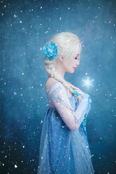 cos cosplay 冰雪奇缘 艾尔莎公主 萌娘