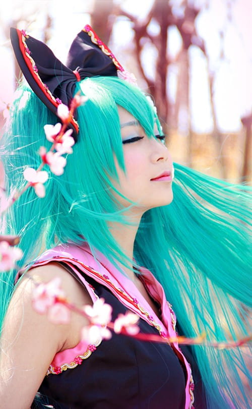 cos cosplay 萌娘 miku 初音 v家 樱花