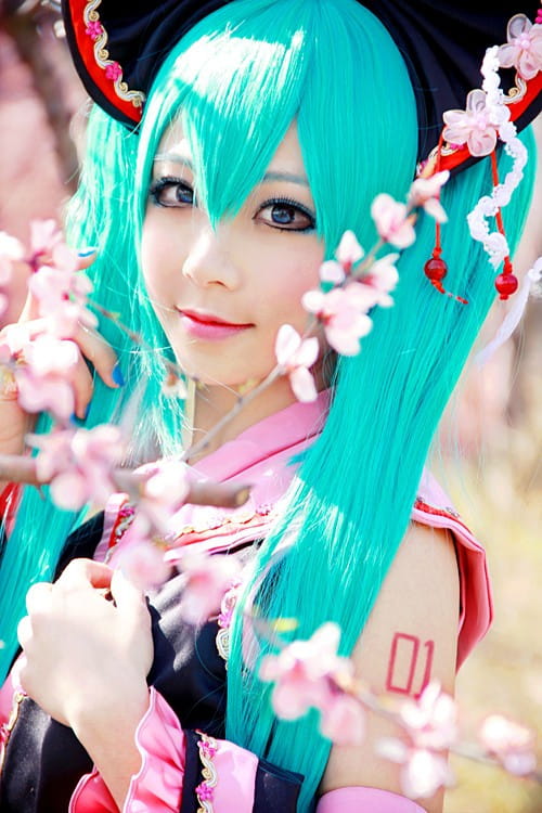 cos cosplay 萌娘 miku 初音 v家 樱花