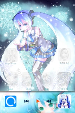 苹果 主题 搜狗皮肤 4S 5S 初音