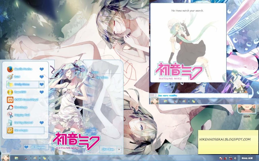 win7主题，世界第一公主殿下，miku，初音未来