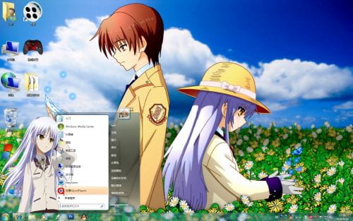 win7主题 电脑主题 萌娘资源 angel beats 立华奏 小奏 奏 天使 天然呆 