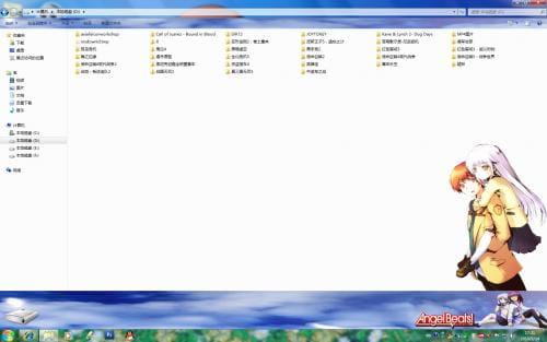 win7主题 电脑主题 萌娘资源 angel beats 立华奏 小奏 奏 天使 天然呆 