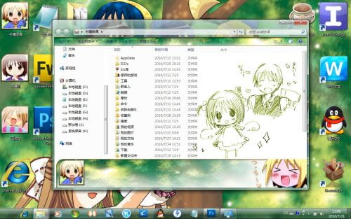 win7主题 电脑主题 萌娘资源 花丸幼稚园 幼女 卖萌